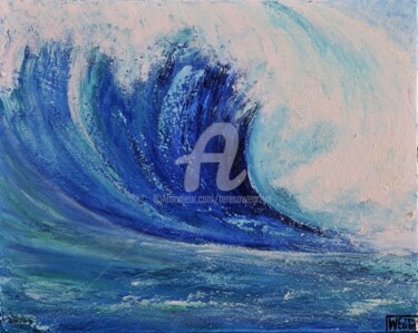 Malerei mit dem Titel "SURF II" von Teresa Wegrzyn, Original-Kunstwerk, Acryl