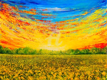 Peinture intitulée "SUMMER" par Teresa Wegrzyn, Œuvre d'art originale, Acrylique