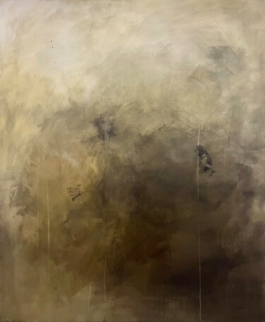 Painting titled "Golden Mist" by Tereza Peska, Original Artwork, Acrylic