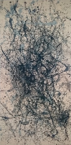 Malerei mit dem Titel ""black on coffee"" von Tereza Vrdoljak, Original-Kunstwerk, Acryl