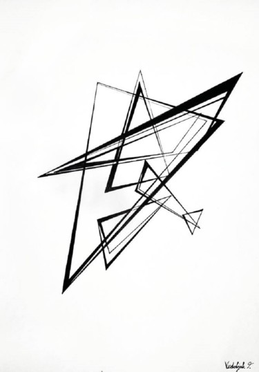 Zeichnungen mit dem Titel "1."triangular"" von Tereza Vrdoljak, Original-Kunstwerk, Marker