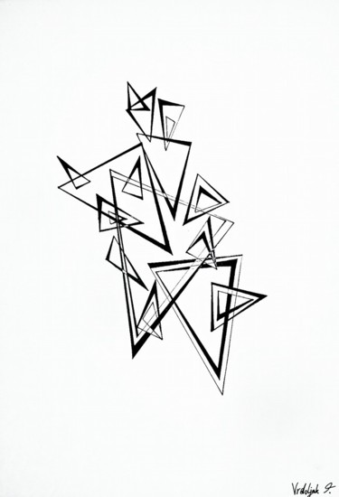 Zeichnungen mit dem Titel "2."triangular"" von Tereza Vrdoljak, Original-Kunstwerk, Marker