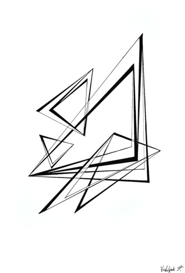 Tekening getiteld "3."triangular"" door Tereza Vrdoljak, Origineel Kunstwerk, Marker