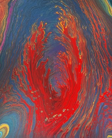 Peinture intitulée "Eternal Flame" par Teresa Kosakowska-Cholody, Œuvre d'art originale, Acrylique