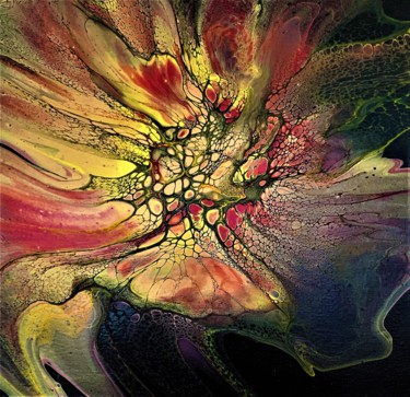 Painting titled "Blooming Desire" by Teresa Kosakowska-Cholody, Original Artwork, Acrylic