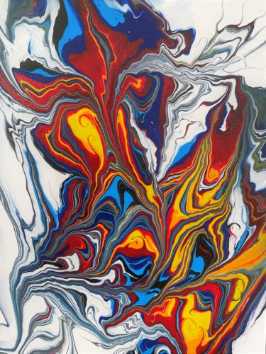 Schilderij getiteld "Bold colors (V)" door Teresa Kosakowska-Cholody, Origineel Kunstwerk, Acryl