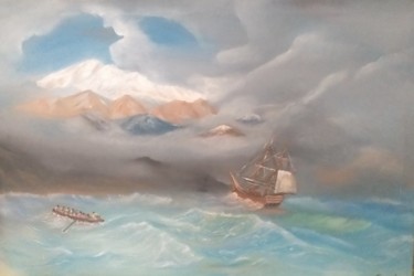 Картина под названием "Sea" - Sergo Ter-Ner Ter-Nersesov, Подлинное произведение искусства, Масло