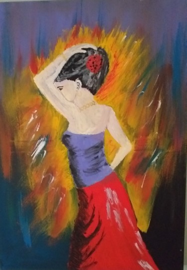 Malerei mit dem Titel "The latin girl" von Sergo Ter-Ner Ter-Nersesov, Original-Kunstwerk, Öl