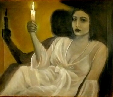 Painting titled "night" by Sergo Ter-Ner Ter-Nersesov, Original Artwork, Oil