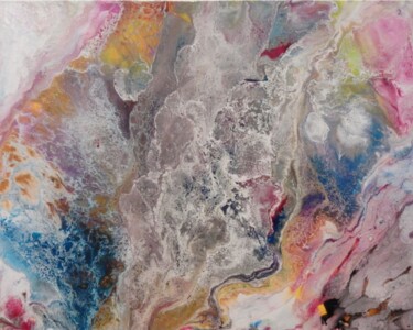 Painting titled "Colors Are Flowing" by Terrance Longtin, Original Artwork, Acrylic Mounted on Wood Stretcher frame