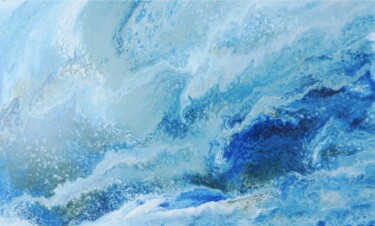 Painting titled "Another Wave" by Terrance Longtin, Original Artwork, Acrylic Mounted on Wood Stretcher frame