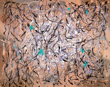 Картина под названием "Lavender Crush" - Terrance Longtin, Подлинное произведение искусства, Акрил Установлен на Деревянная…