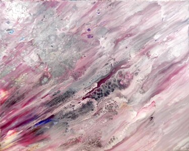 Painting titled "Soft Magenta Sky" by Terrance Longtin, Original Artwork, Acrylic Mounted on Wood Stretcher frame