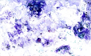 Painting titled "Purple Haze" by Terrance Longtin, Original Artwork, Acrylic Mounted on Wood Stretcher frame