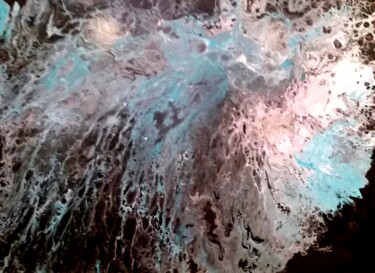 Картина под названием "Glacier Overflow" - Terrance Longtin, Подлинное произведение искусства, Акрил Установлен на Деревянна…