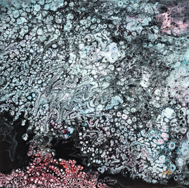 Malerei mit dem Titel "Smoldering Depths" von Terrance Longtin, Original-Kunstwerk, Acryl
