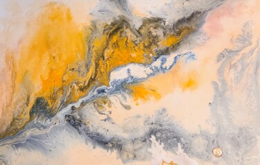 Malerei mit dem Titel "Fire and Water" von Terrance Longtin, Original-Kunstwerk, Acryl Auf Keilrahmen aus Holz montiert