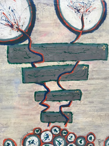 Peinture intitulée "Les chemins d'aujou…" par Territoriale Hugo, Œuvre d'art originale, Acrylique
