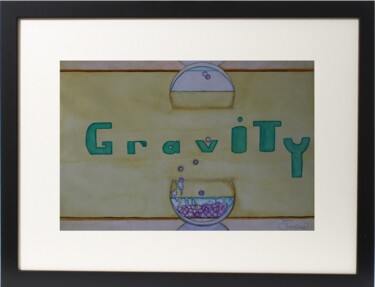 Ζωγραφική με τίτλο "Gravity" από Terry Cornelius, Αυθεντικά έργα τέχνης, Ακουαρέλα
