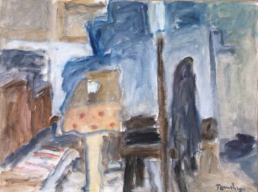 Painting titled "My apartment before" by Terushige Matsumoto, Original Artwork, Oil