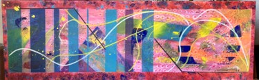 제목이 "SPRITZ"인 미술작품 Valérie Ngoua-Pettens로, 원작, 아크릴 나무 들것 프레임에 장착됨