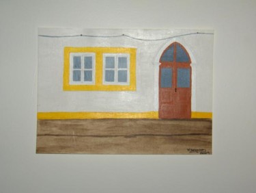 Pintura intitulada "Casa da Nazaré" por Té Salvado, Obras de arte originais