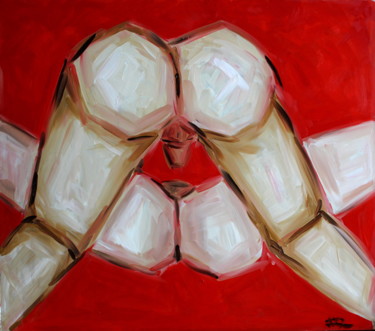 Painting titled "Erotic porno art, o…" by Victoria Teslimovka, Original Artwork, Oil