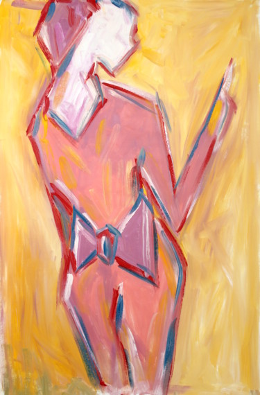 Картина под названием "un femme bonbon" - Victoria Teslimovka, Подлинное произведение искусства, Масло