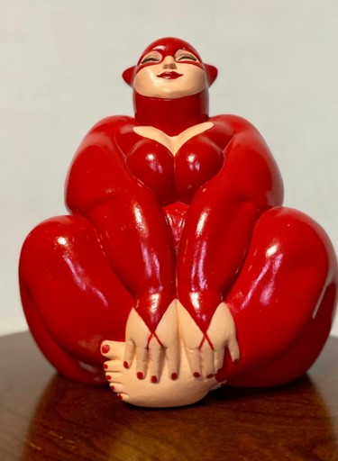 LADY CAT Sculpture titled "LADY CAT" by Tetiana Albitska-Kostomarova, Original Art, Stone