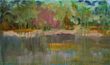 Painting titled "Spring has Come" by Tetiana Bilous, Original Artwork, Oil Mounted on Wood Stretcher frame