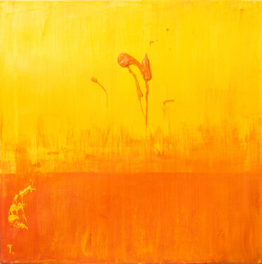 Картина под названием "Poppy Field" - Tetiana Bilous, Подлинное произведение искусства, Масло