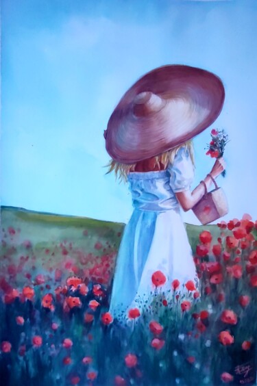 Peinture intitulée "Breath of summer" par Tetiana Blyzenko, Œuvre d'art originale, Aquarelle