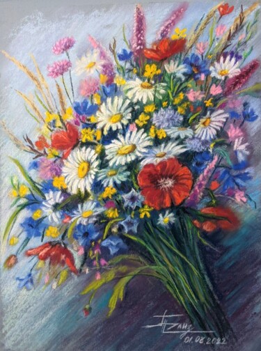 Peinture intitulée "Flavors of summer" par Tetiana Blyzenko, Œuvre d'art originale, Pastel