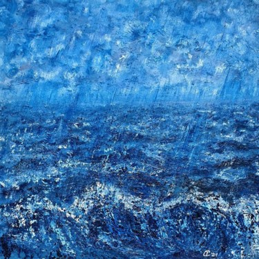 Painting titled ""Storm"" by Tetiana Chubukova, Original Artwork, Oil