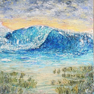 Painting titled ""Wave #2"" by Tetiana Chubukova, Original Artwork, Oil