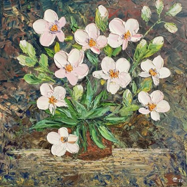 Painting titled ""Orchids"" by Tetiana Chubukova, Original Artwork, Oil