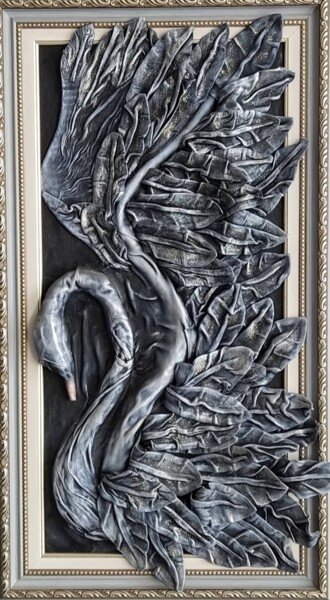 绘画 标题为“Лебедь” 由Tetiana Fursa, 原创艺术品, 皮革