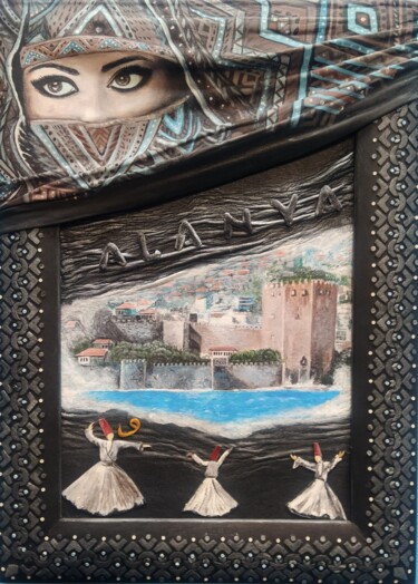Pittura intitolato "Алания" da Tetiana Fursa, Opera d'arte originale, Pelle