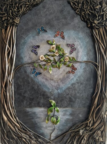 Картина под названием "LOVE STORY" - Tetiana Fursa, Подлинное произведение искусства, Кожа