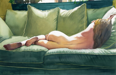 Pintura titulada "RECREATION" por Tetiana Koda, Obra de arte original, Acuarela