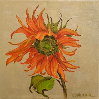 Pittura intitolato "Little sunflower" da Tetiana Lukianchenko, Opera d'arte originale, Acrilico