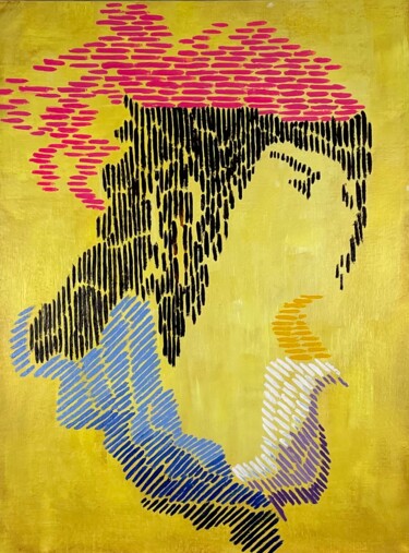 Peinture intitulée "Pink hat" par Tetiana Lukianchenko, Œuvre d'art originale, Huile