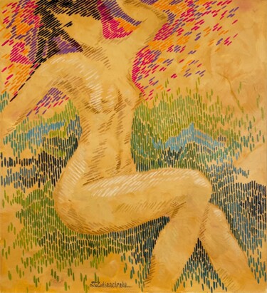 Malerei mit dem Titel "Flora" von Tetiana Lukianchenko, Original-Kunstwerk, Öl