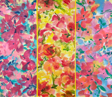 Malerei mit dem Titel "Triple garden" von Tetiana Lukianchenko, Original-Kunstwerk, Acryl