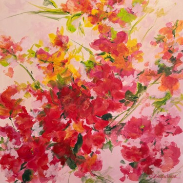 Painting titled "Artist's garden" by Tetiana Lukianchenko, Original Artwork, Acrylic