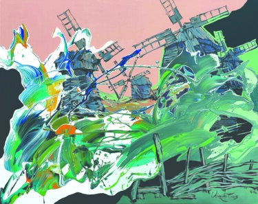 Картина под названием "Where the wind plays" - Tetiana Ocheredko, Подлинное произведение искусства, Акрил Установлен на Дере…