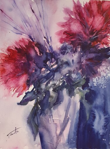 Pittura intitolato "Feelings,  Abstract…" da Tetiana Sharanutsa, Opera d'arte originale, Acquarello