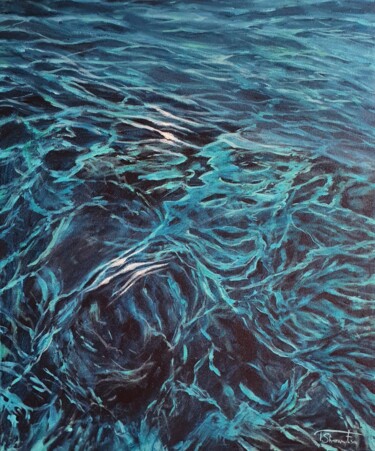 Schilderij getiteld "Sea Patterns" door Tetiana Sharanutsa, Origineel Kunstwerk, Acryl