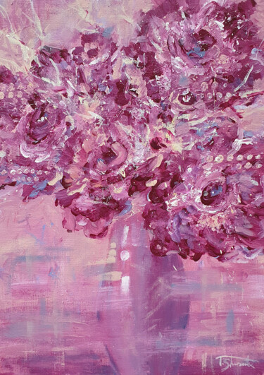 Malerei mit dem Titel "Floral Kaleidoscope…" von Tetiana Sharanutsa, Original-Kunstwerk, Acryl