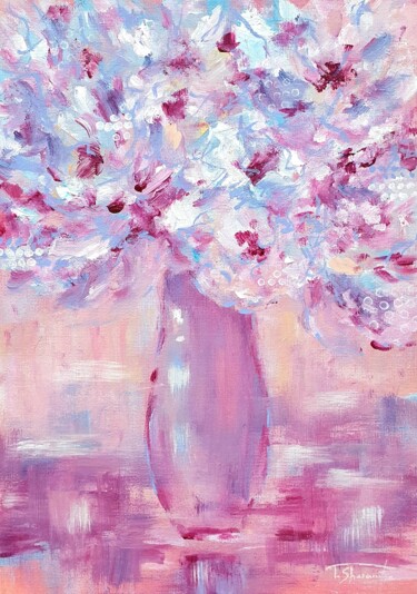 Картина под названием "New Flowers, Abstra…" - Tetiana Sharanutsa, Подлинное произведение искусства, Акрил